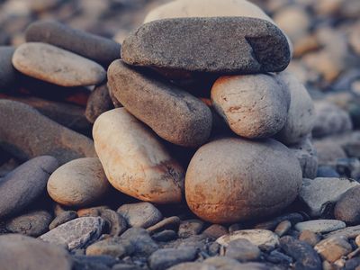 Stack of smooth stones symbolizing balance.